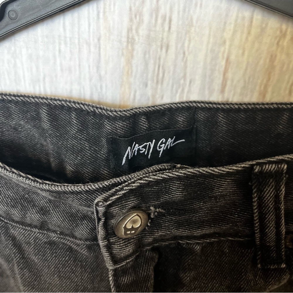 Nasty Gal Distressed Black Denim Jeans - Picture 3 of 6